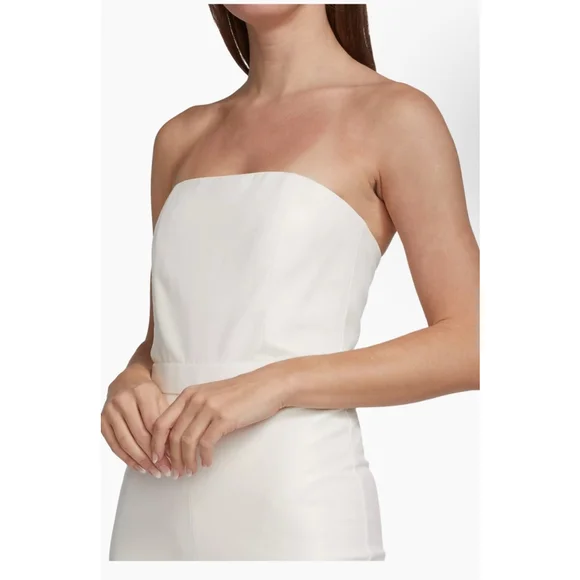 Women's Alice & Olivia Faux Leather Jumpsuit Size 6 White - Picture 4 of 10